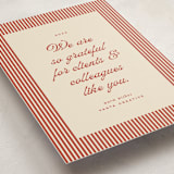 "pinstriped border" - Holiday Cards in Cranberry by Ellen Schlegelmilch - Detail