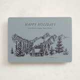 "Inkpen Cabin" - Holiday Cards in Slate by Holly Whitcomb - Front