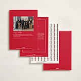 "Ribbon Spools" - Holiday Cards in Candy Cane by Baumbirdy - Back of Card Options