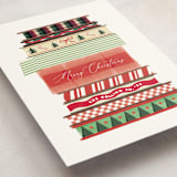 "Ribbon Spools" - Holiday Cards in Candy Cane by Baumbirdy - Detail