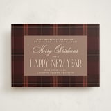 "Timeless plaid" - Holiday Cards in Berry by Maja Cunningham - Front