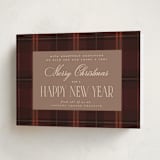 "Timeless plaid" - Holiday Cards in Berry by Maja Cunningham - Folded Card