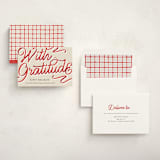 "Ribbon Greeting" - Holiday Cards in Holly Berry by AK Graphics - Assembled