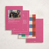 "Playful Plaid" - Holiday Cards in Candy by Baumbirdy - Back of Card Options