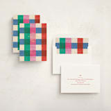 "Playful Plaid" - Holiday Cards in Candy by Baumbirdy - Assembled