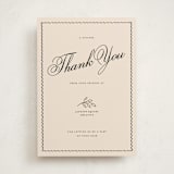 "Sincerely Thank You" - Holiday Cards in Cream by Rachel Cassel - Front