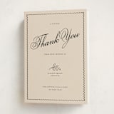 "Sincerely Thank You" - Holiday Cards in Cream by Rachel Cassel - Folded Card