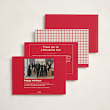 "Inbox" - Holiday Cards in Peppermint by Olivia Kanaley Inman - Back of Card Options