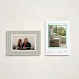 "Poplin" - Holiday Cards in Wreath by Megan Davis - Photo Orientation Options