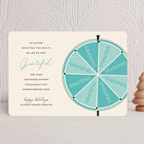 "Gratefully Spun" - Holiday Cards in Wintermint by Three Kisses Studio - Front