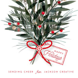 "Bouquet" - Holiday Cards in Snowfall by Melanie Kosuge - Close-Up