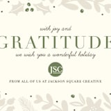 "Bold Gratitude" - Holiday Cards in Ivory by Beth Schneider - Close-Up