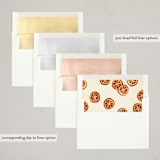 "paper orange wreath" - Holiday Cards in Crème by Anastasia Makarova - Envelope Liner Options