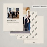 "Canneberge" - Holiday Cards in Almond by Kate Ahn - Back of Card Options