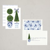 "Festive Topiaries" - Holiday Cards in Harbor by Susan Zinader - Assembled