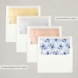 "Festive Topiaries" - Holiday Cards in Harbor by Susan Zinader - Envelope Liner Options