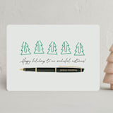 "merry paperclips" - Holiday Cards in Jade by Jessica Yeo - Front