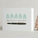 "merry paperclips" - Holiday Cards in Jade by Jessica Yeo - Folded Card