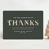 "Adorned Thanks" - Holiday Cards in Pine by Meggy Masters - Front
