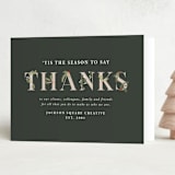 "Adorned Thanks" - Holiday Cards in Pine by Meggy Masters - Folded Card