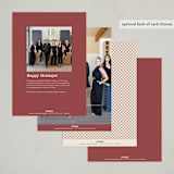"On the Books" - Holiday Cards in Almond by Baumbirdy - Back of Card Options