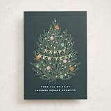 "Joie" - Holiday Cards in Blue Slate by Kristie Kern - Front
