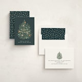 "Joie" - Holiday Cards in Blue Slate by Kristie Kern - Assembled