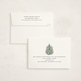 "Joie" - Holiday Cards in Blue Slate by Kristie Kern - FREE Recipient Addressing