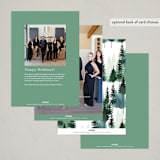 "Aquarelle trees" - Holiday Cards in Pine by Tatjana Koraksic - Back of Card Options