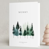 "Aquarelle trees" - Holiday Cards in Pine by Tatjana Koraksic - Folded Card