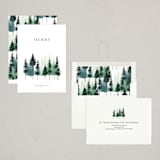 "Aquarelle trees" - Holiday Cards in Pine by Tatjana Koraksic - Assembled