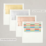 "Cheers to you!" - Holiday Cards in Confetti by Robert and Stella - Envelope Liner Options