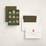 "Homes for the Holidays" - Holiday Cards in Pine by Jenna Holcomb - Assembled