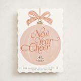 "Tied with a bow" - Holiday Cards in Candied Grapefruit by Jenna Holcomb - Front
