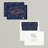 "Painted Wishes" - Holiday Cards in Winter Sky by Laura Bolter - Assembled