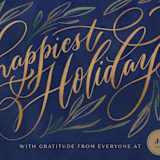 "Painted Wishes" - Holiday Cards in Winter Sky by Laura Bolter - Close-Up