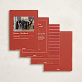 "Lauren + Holly" - Holiday Cards in Holly Berry by Wildfield Paper Co - Back of Card Options