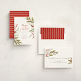 "Lauren + Holly" - Holiday Cards in Holly Berry by Wildfield Paper Co - Assembled