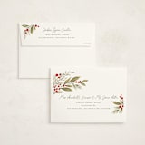 "Lauren + Holly" - Holiday Cards in Holly Berry by Wildfield Paper Co - FREE Recipient Addressing