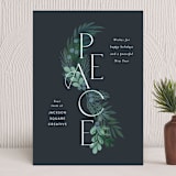 "Peace Swag" - Holiday Cards in Navy by Itsy Belle Studio - Front