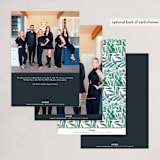 "Peace Swag" - Holiday Cards in Navy by Itsy Belle Studio - Back of Card Options