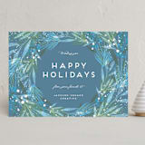"Winterland Floristry" - Holiday Cards in Blue Spruce by Jan Shepherd - Front