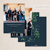 "brushy trees" - Holiday Cards in Midnight by Rebecca Durflinger - Back of Card Options