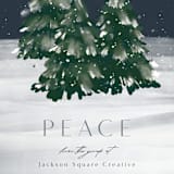 "brushy trees" - Holiday Cards in Midnight by Rebecca Durflinger - Detail
