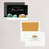 "Snowy Street" - Holiday Cards in Midnight by Bethan - Assembled