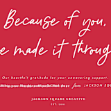 "Because of you" - Holiday Cards in Cranberry by Catherine Culvenor - Close-Up