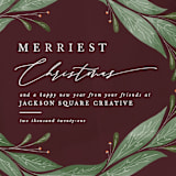 "Textured Wreath" - Holiday Cards in Cranberry by Ally Madison - Close-Up