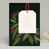 "Tag" - Holiday Cards in Holly Berry by Julie Murray - Front
