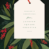 "Tag" - Holiday Cards in Holly Berry by Julie Murray - Close-Up