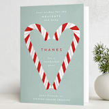 "Candy Cane" - Holiday Cards in Mint by Yuliya Evseeva - Folded Card